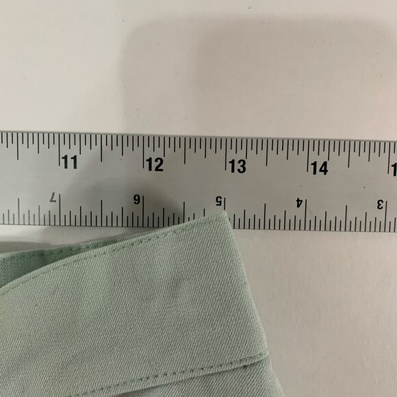 Weekend Max Mara 8 Womens Cotton Blend Straight Leg Pants Mint - Picture 6 of 8